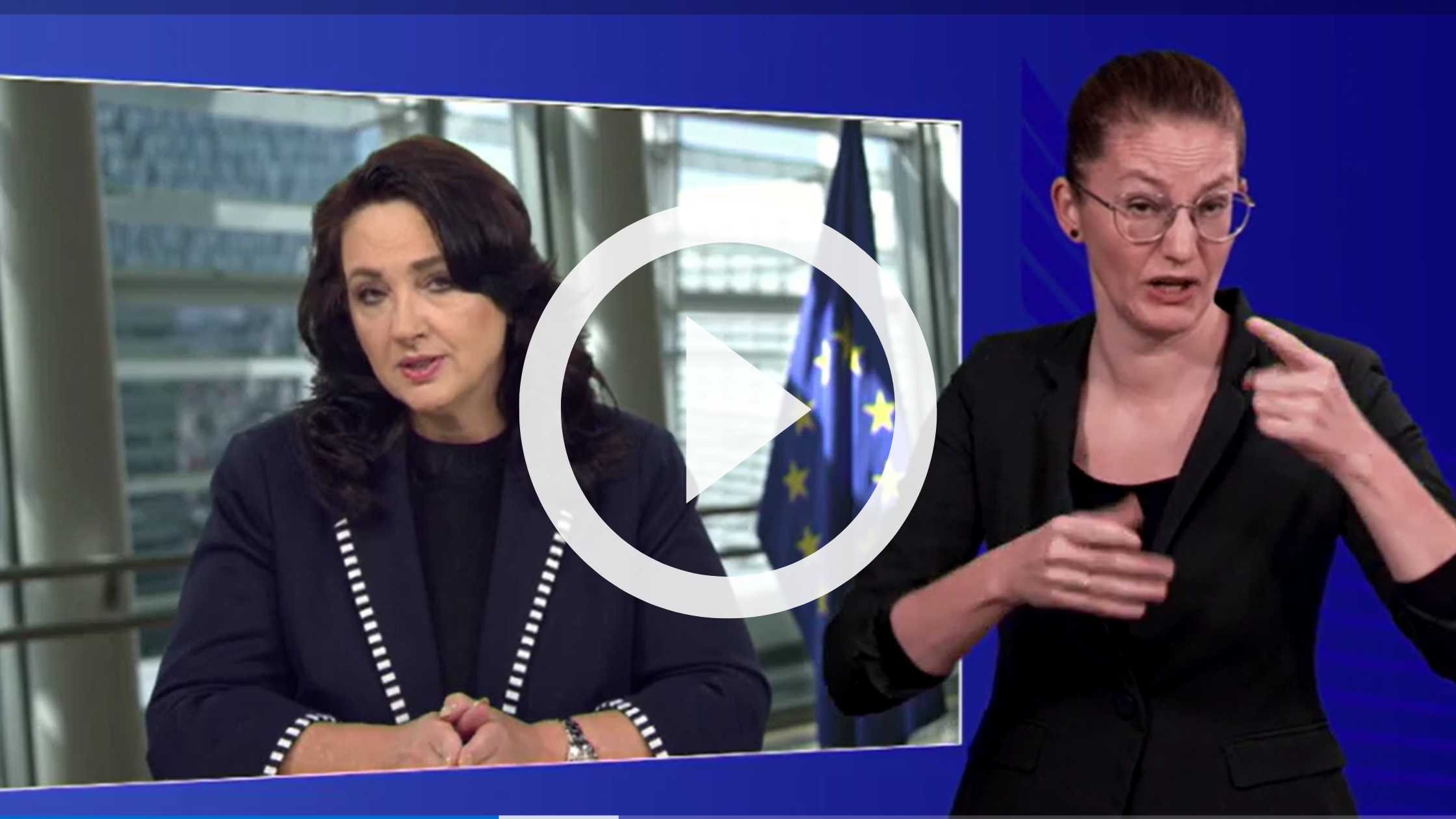 Immagine con schermata video del discorso di Helena Dalli per Eu Diversity Month 2023